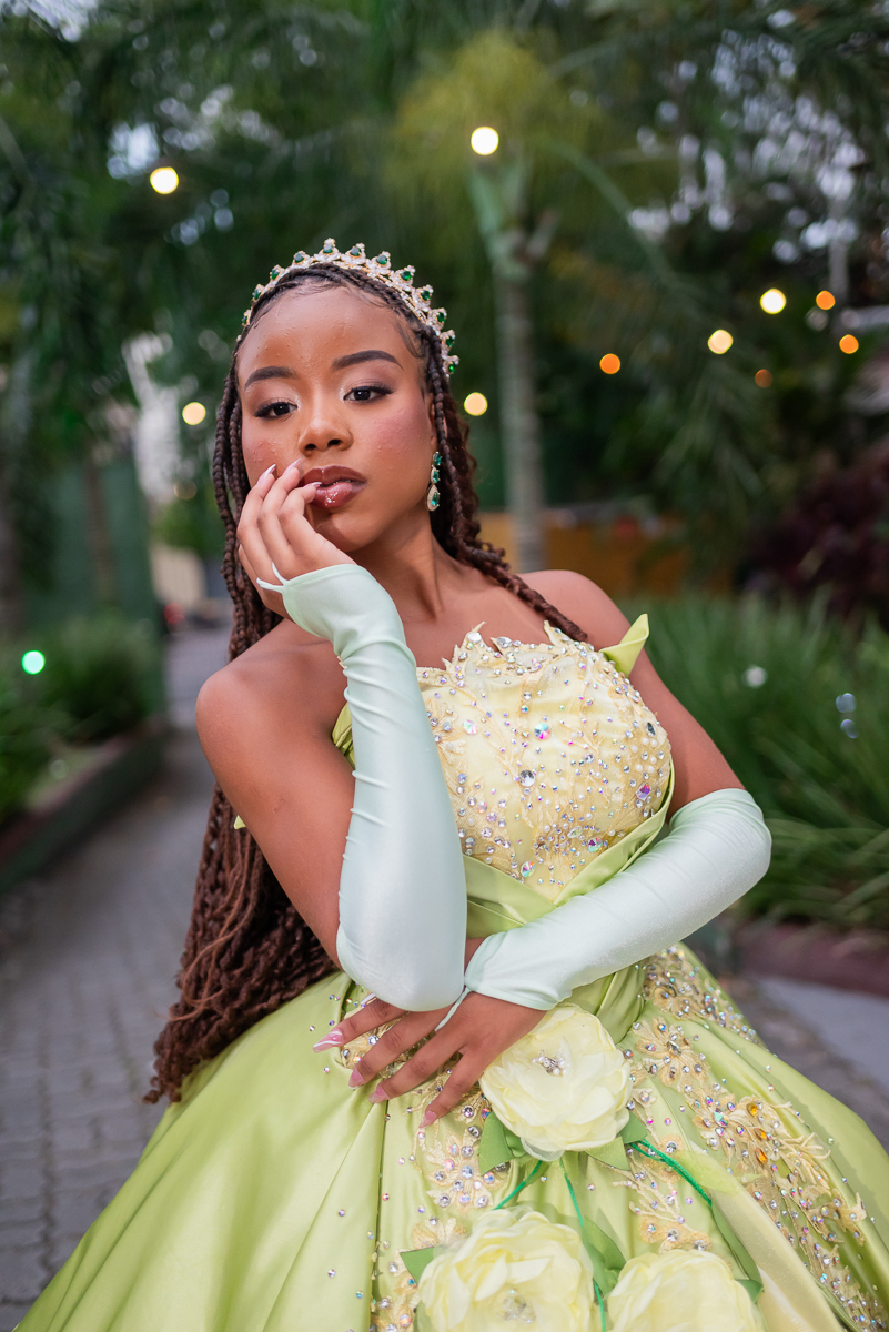 Debutante vestido princessa e o sapo Gugu fernando