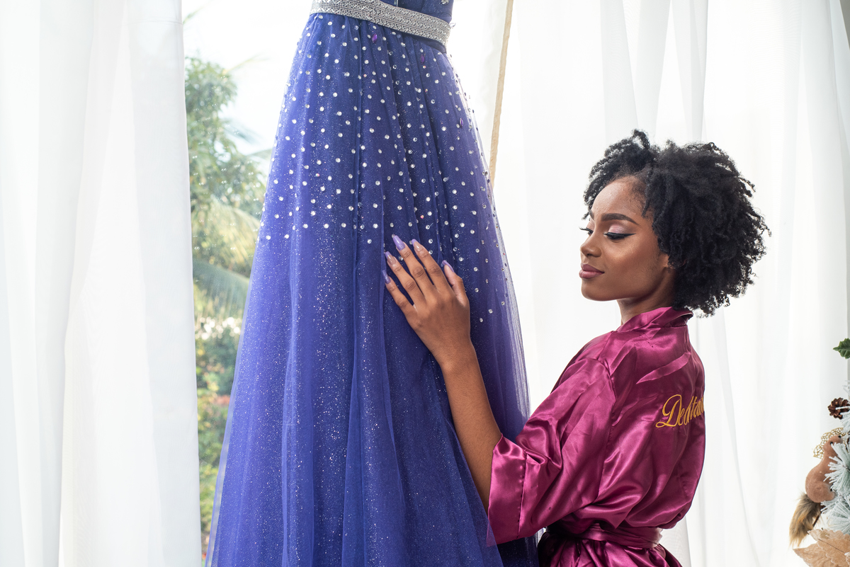 Debutantes negras com o vestido