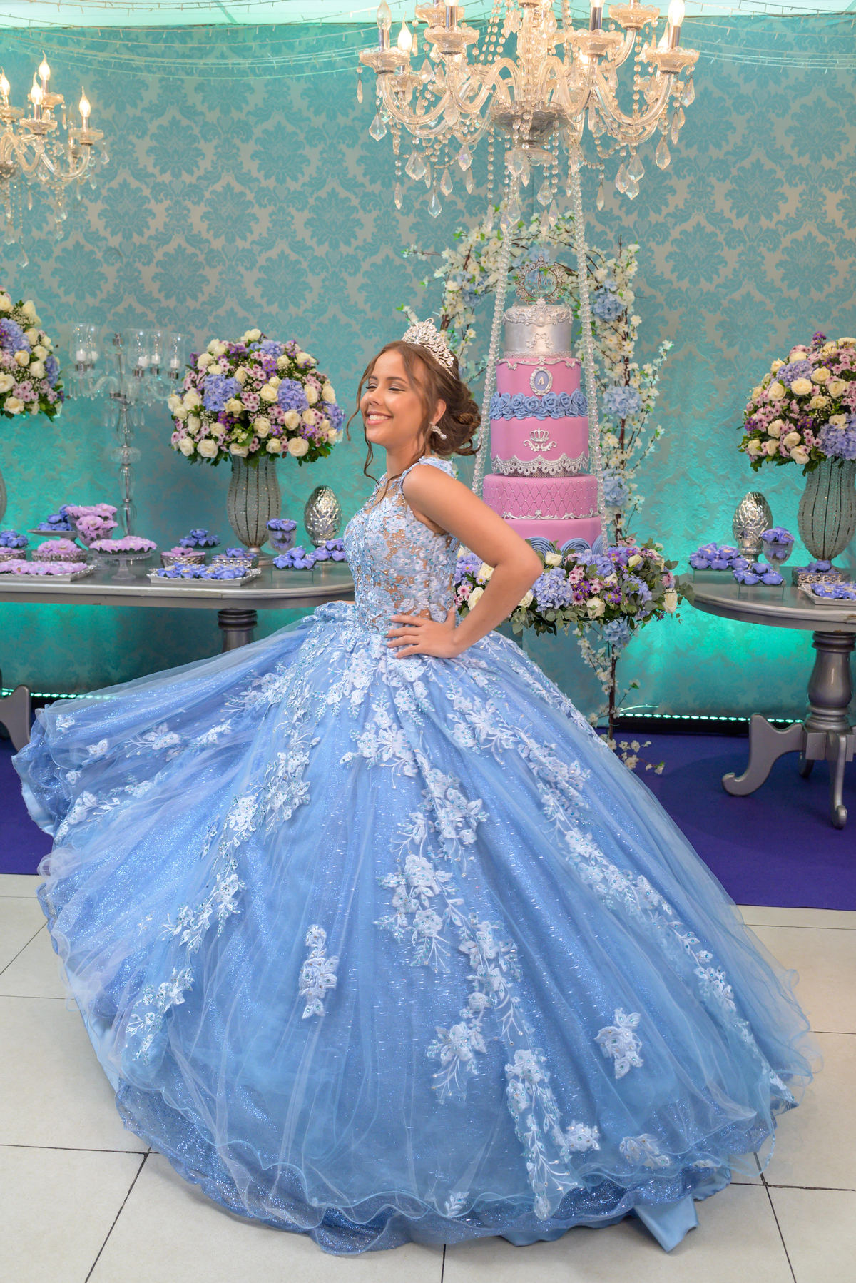 Debutante vestido lindo 