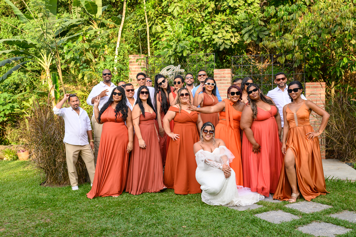 Fotos espontâneas com os padrinhos 