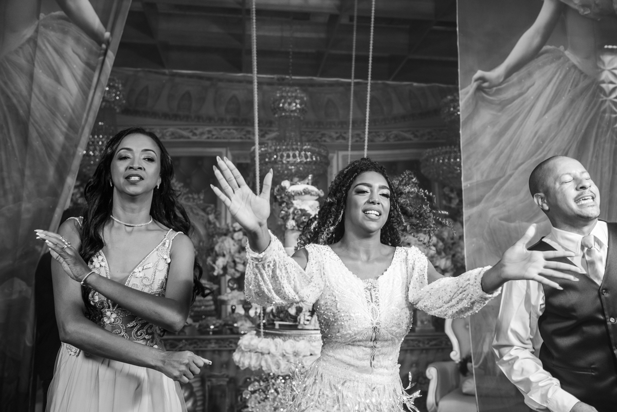 Pista de dança com os pais 