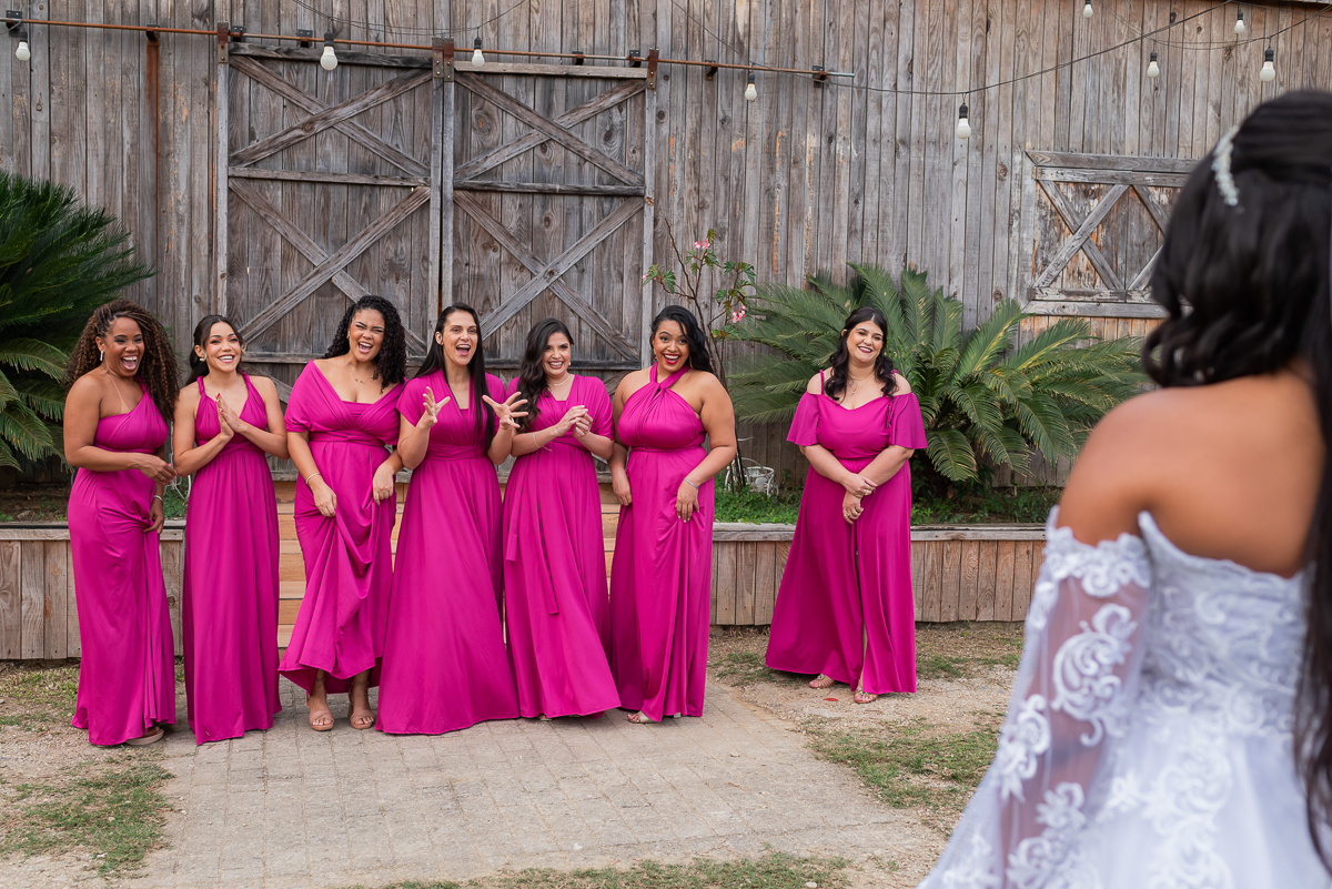  First look com as madrinhas 