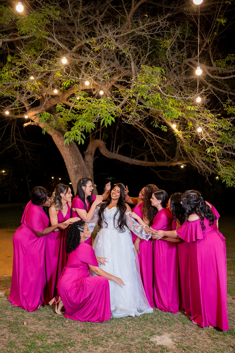 Madrinhas na paleta rosa