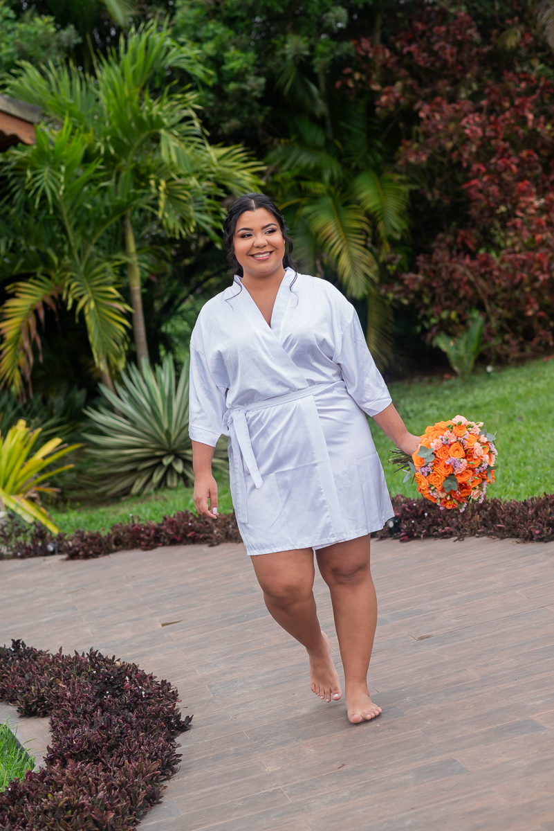 Making off noiva no sítio inspirador
