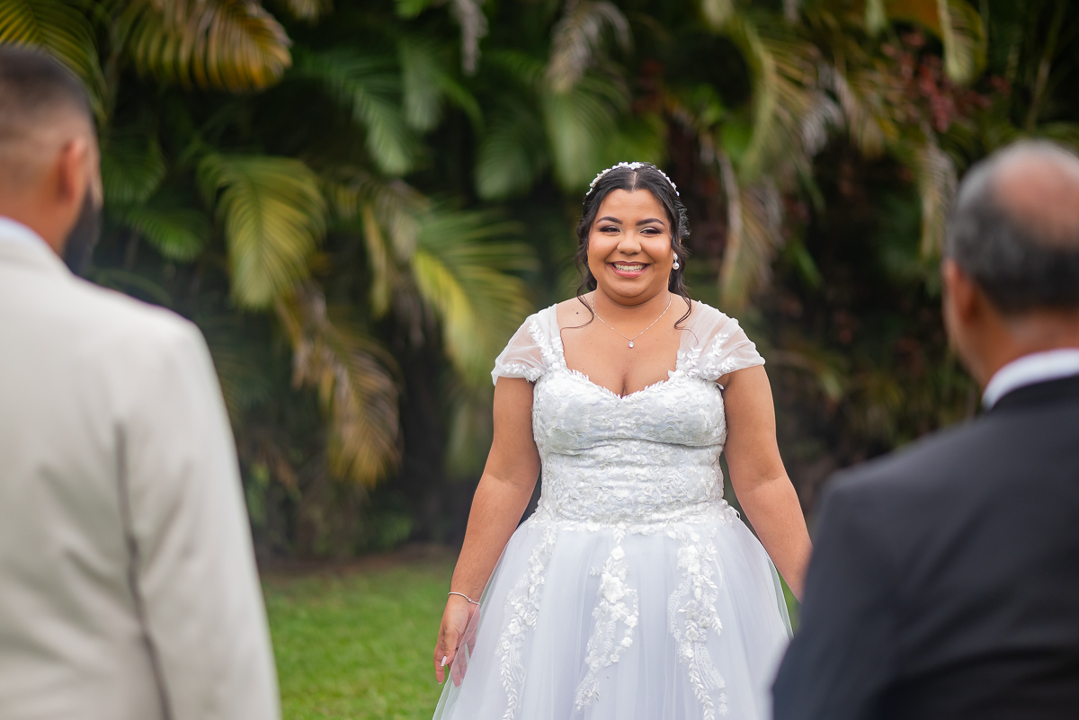  Reação dos pais ao ver a noiva 