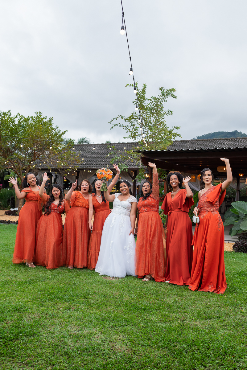  Madrinhas com a noiva 