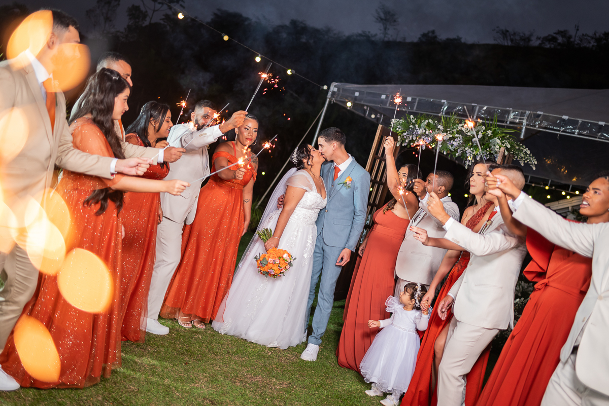  Fotos com padrinhos no Campo