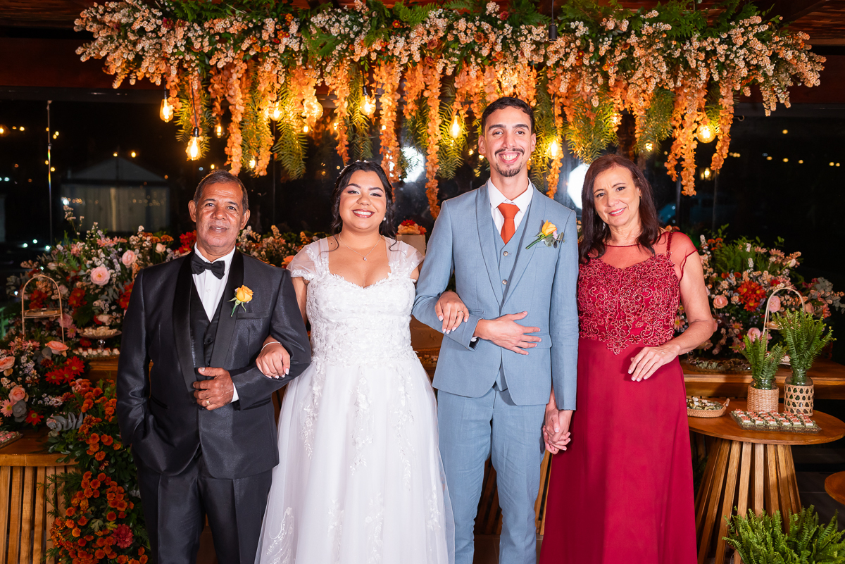 Fotos da família no casamento