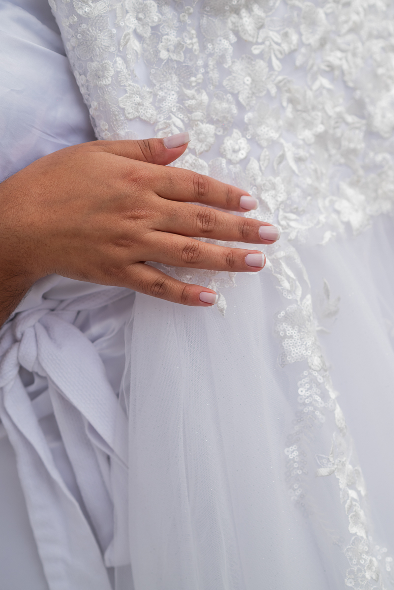 Making off noiva no sítio com vestido princesa