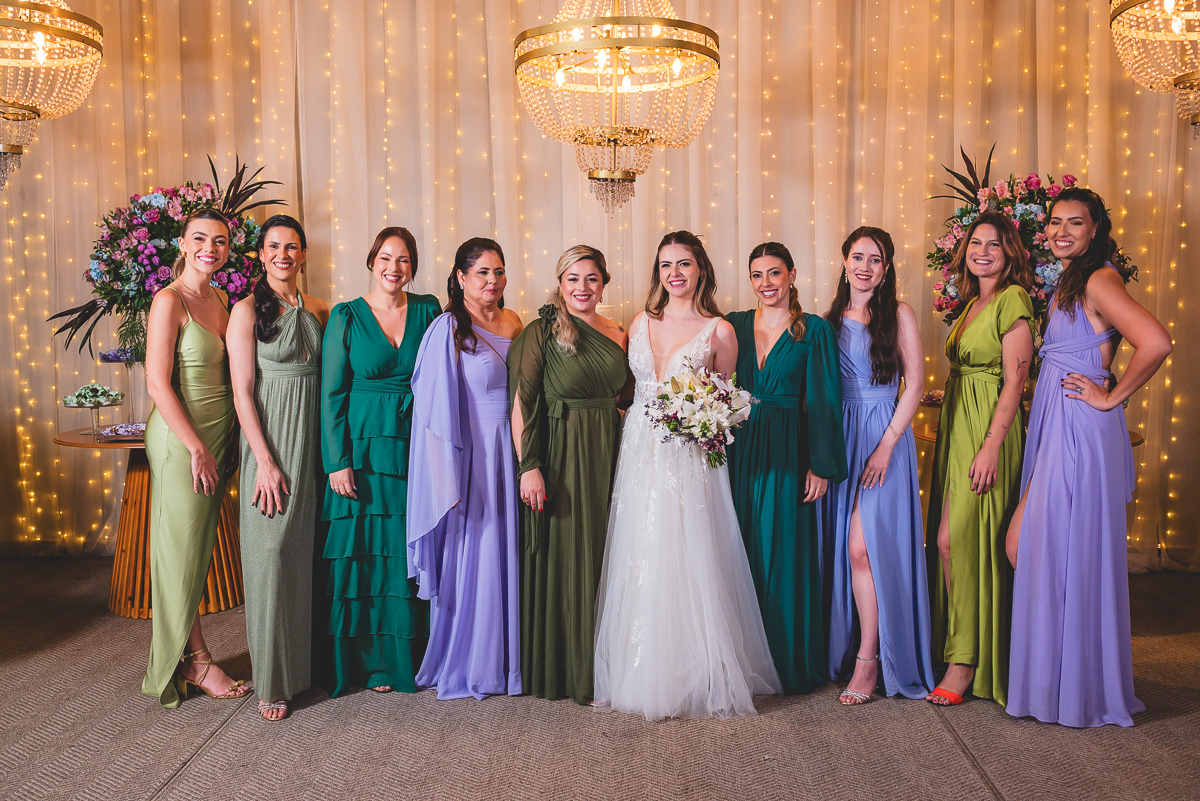 Madrinhas na paleta do casamento