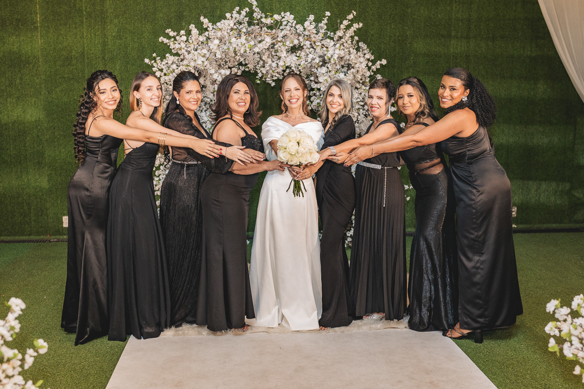 fotos de madrinhas com a noiva 