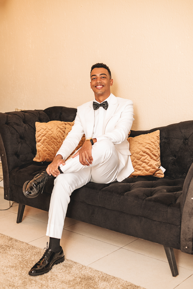 Poses para Making off do noivo 