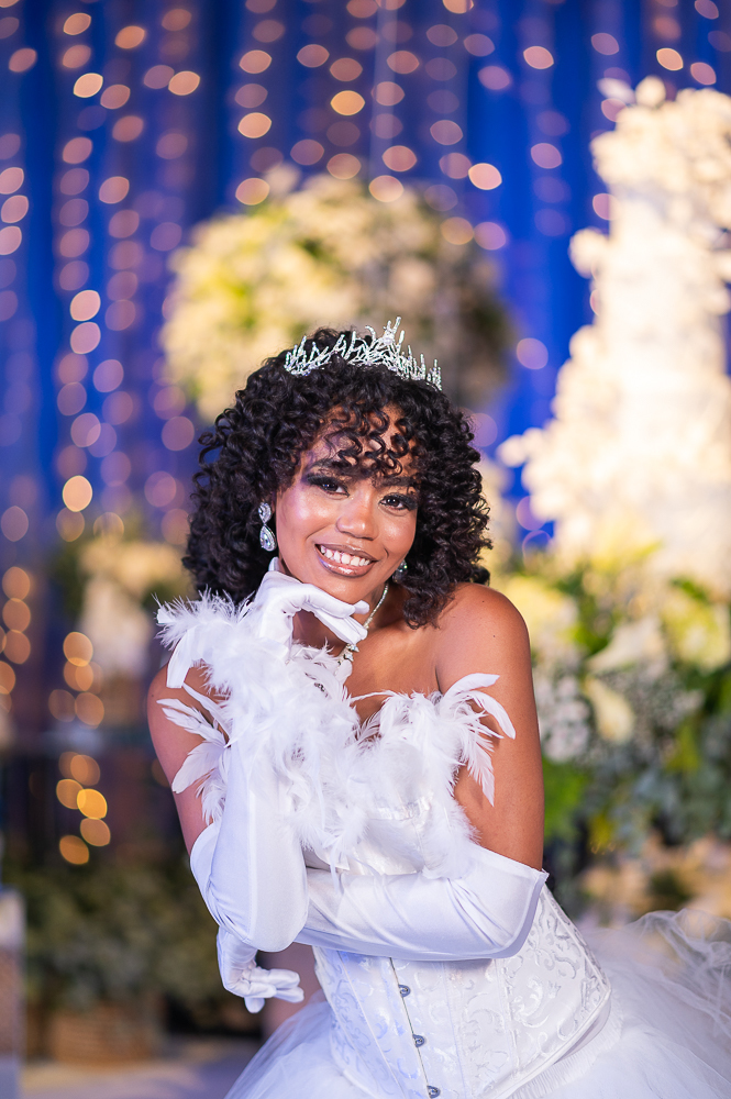 A princesa brilhou intensamente em sua noite mágica