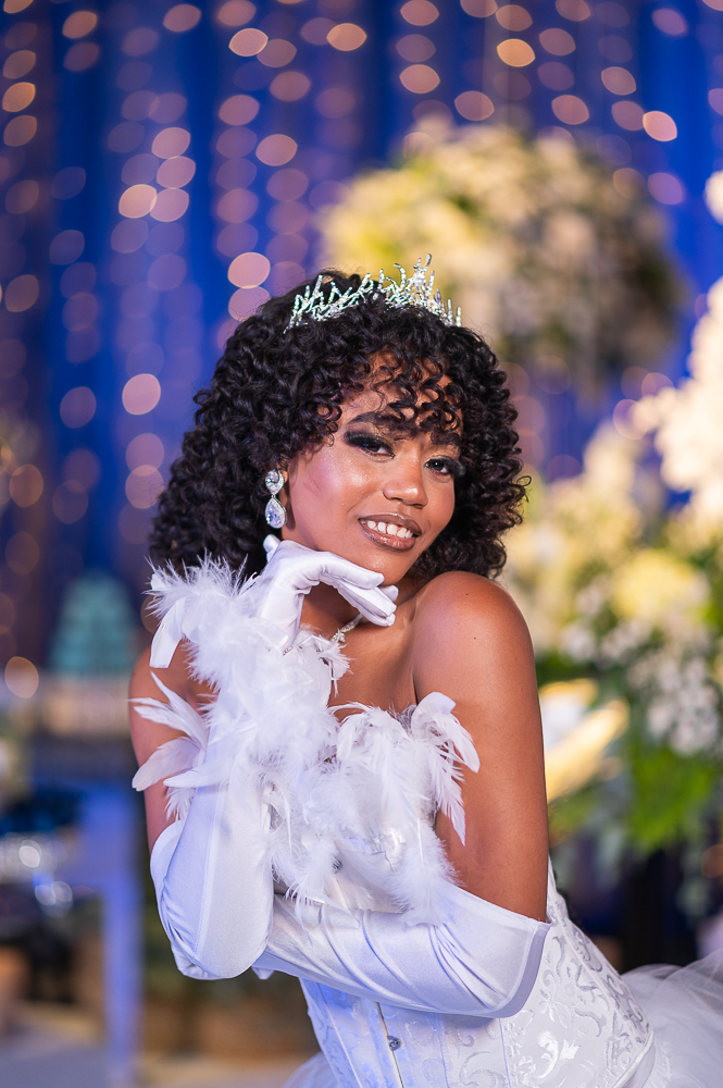 A princesa brilhou intensamente em sua noite mágica