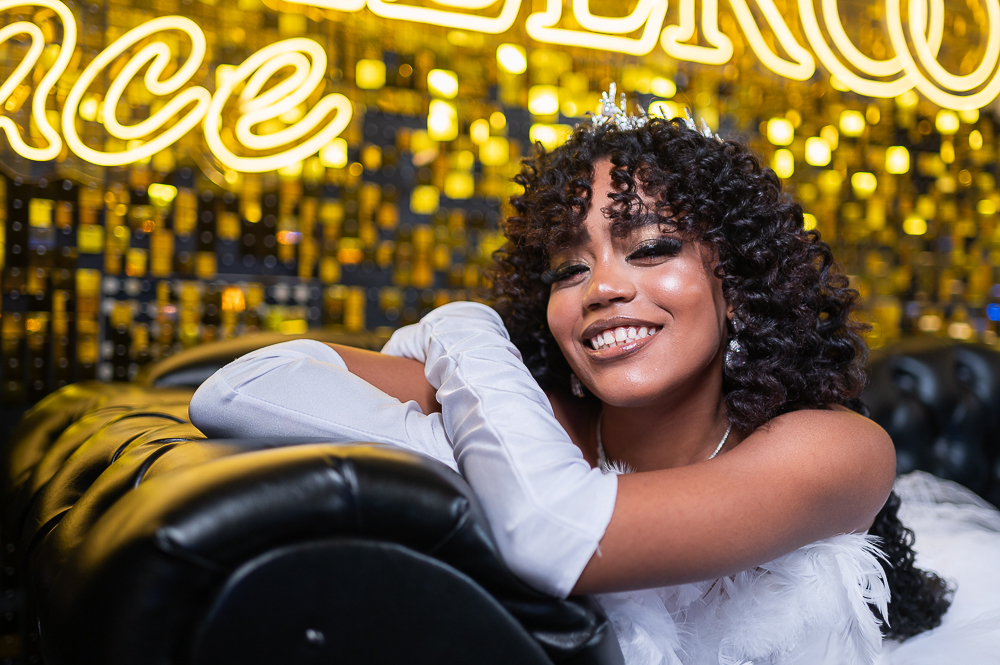 A princesa brilhou intensamente em sua noite mágica