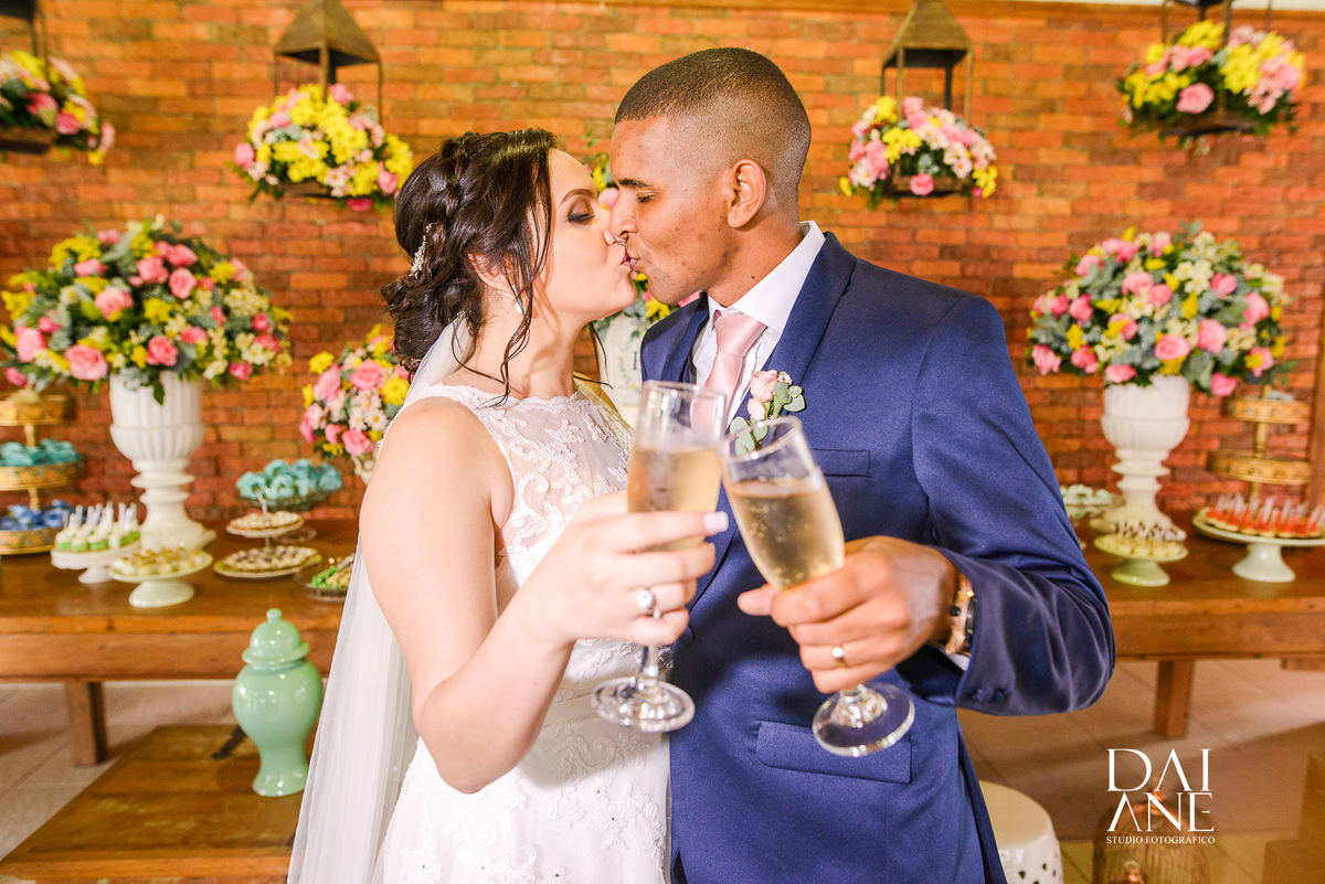 Brinde do casal no Sítio Arca de Noé