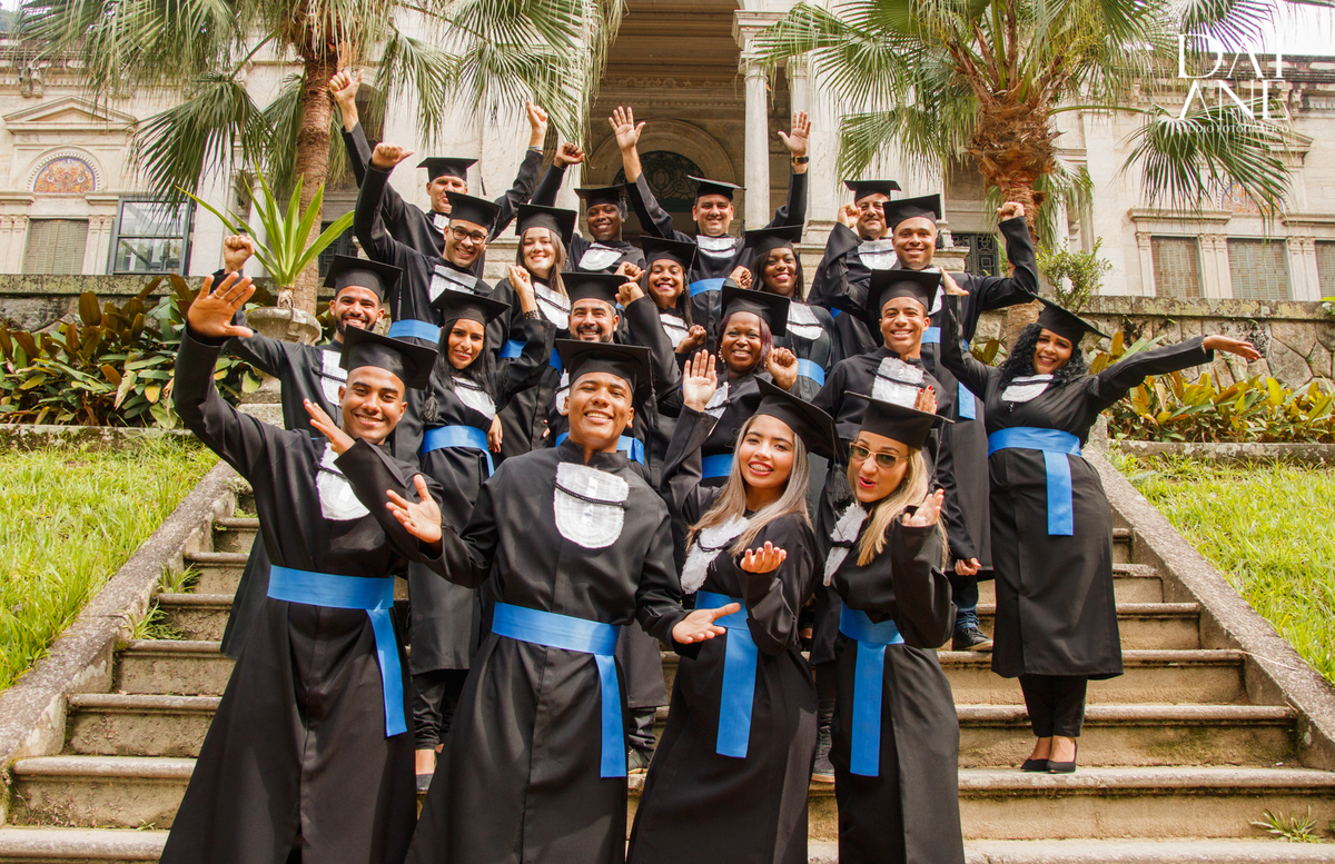 ensaio de formatura divertido