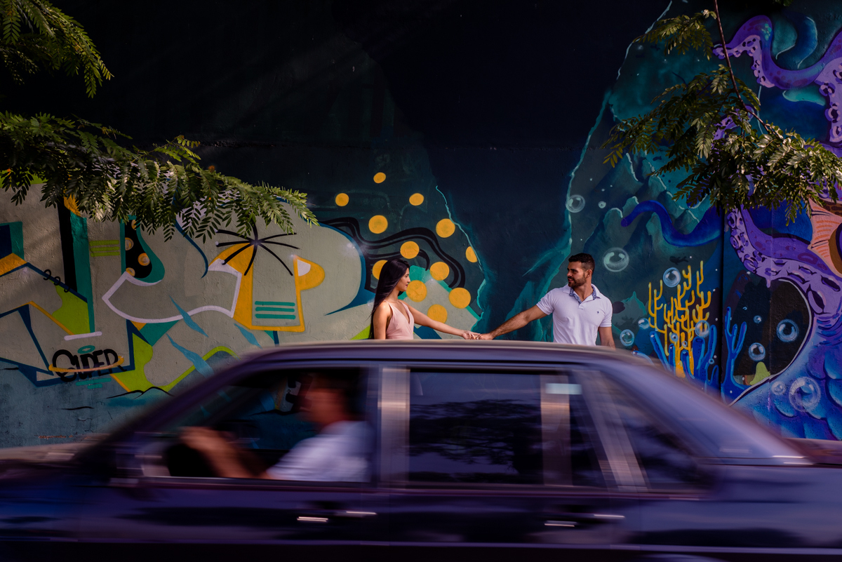 Ensaio pre wedding em meio ao transito do Rio de Janeiro