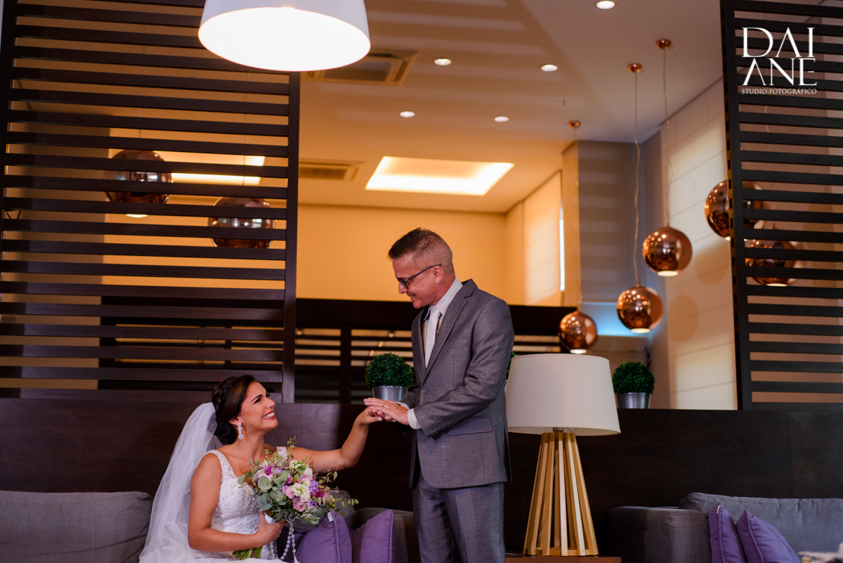 Foto no saguão do hotel