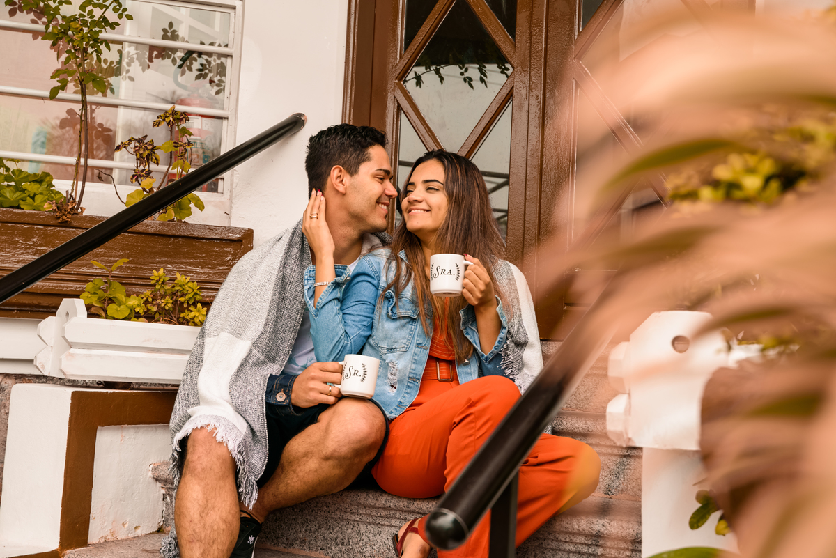 ensaio de casal com clima frio em teresópolis