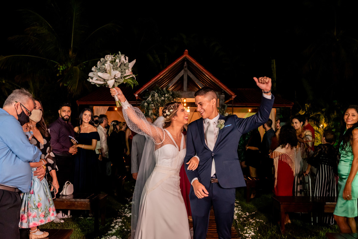 casamento em sítio de noite