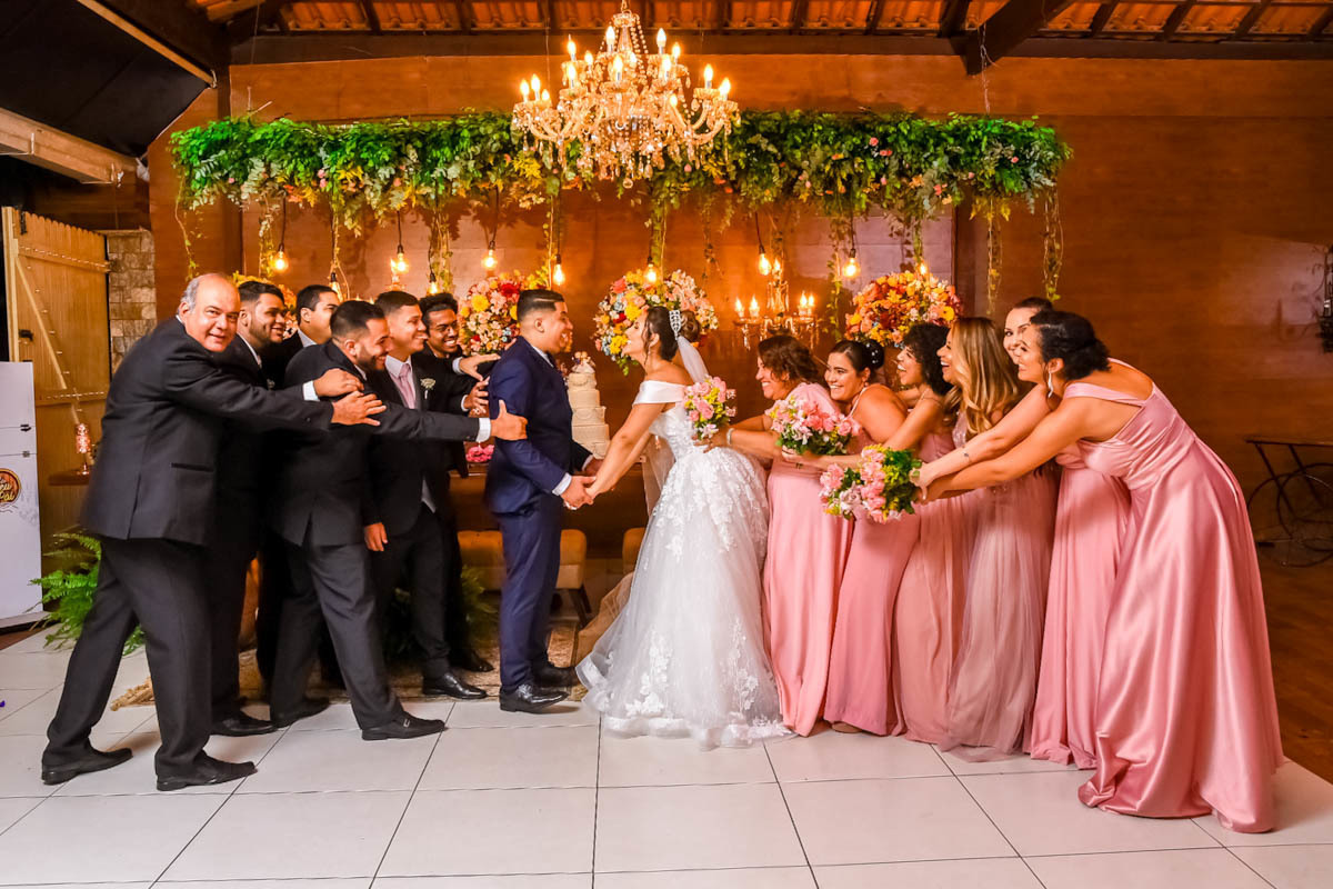 foto de inspiração com os padrinhos