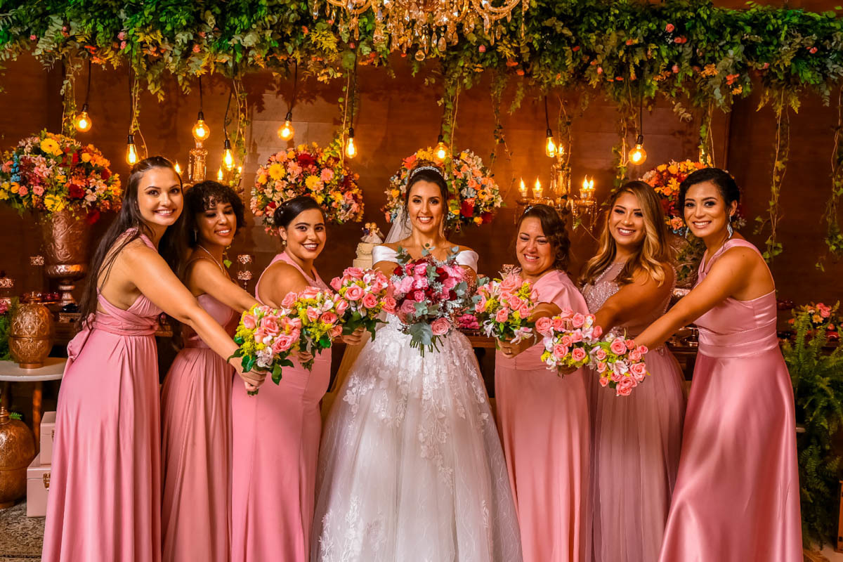 fotos de inspiração com as madrinhas