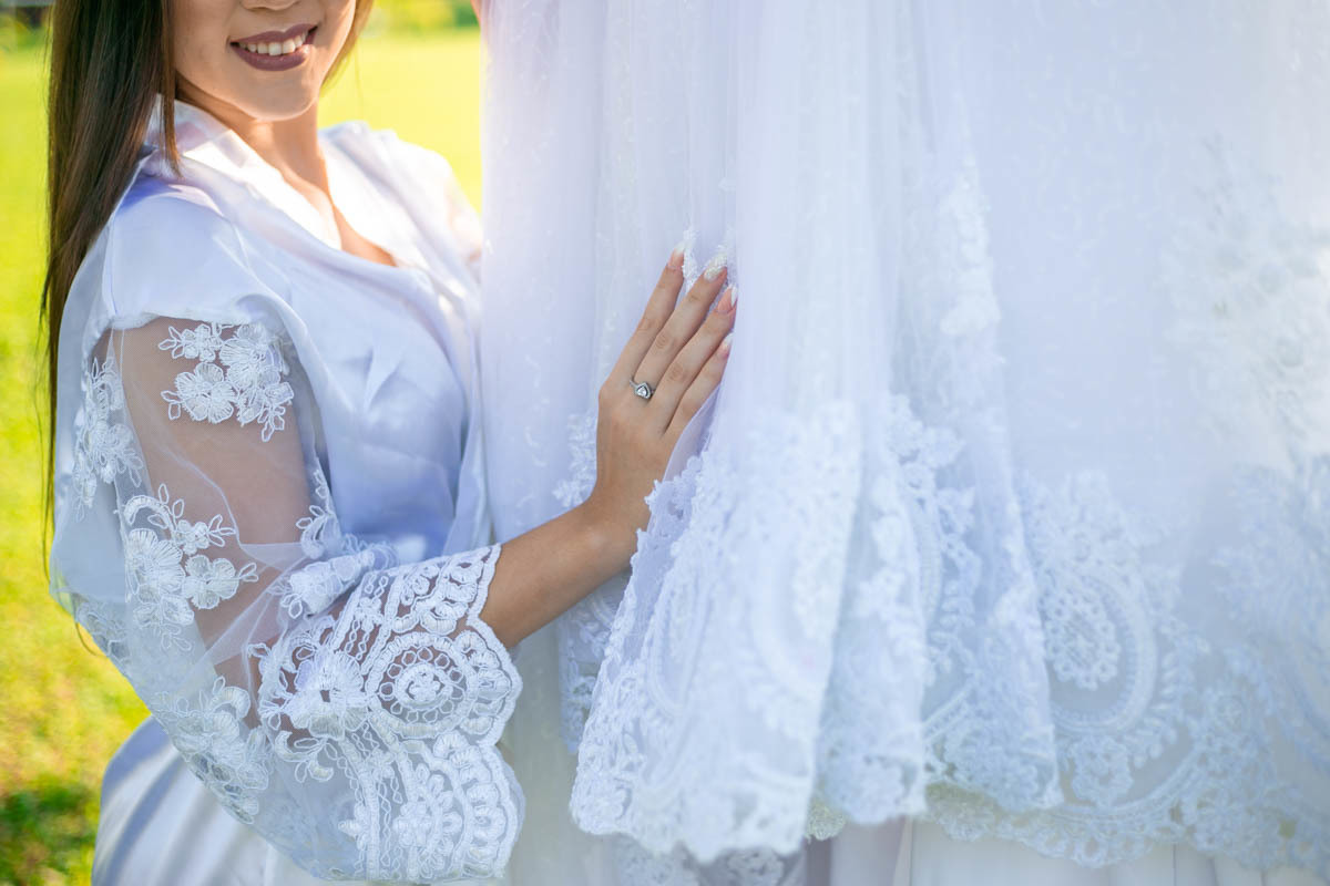 noiva casando em sitio