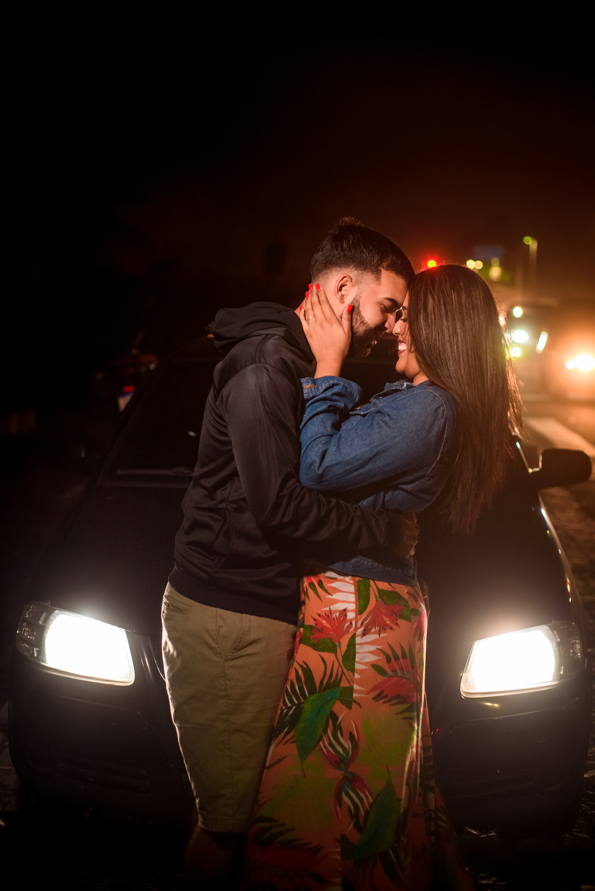 fotos com o farol do carro