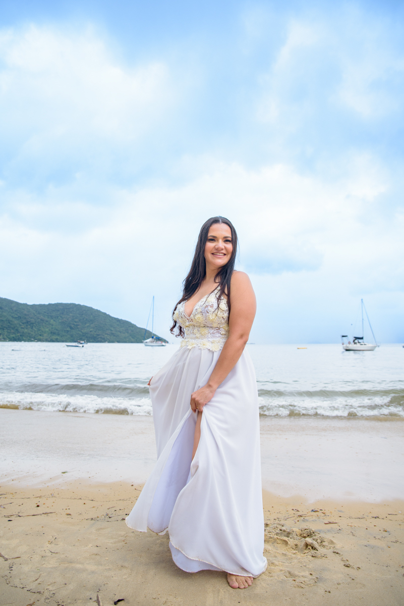 ensaio de casal na praia