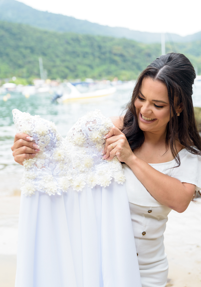 vestido para casamento na praia
