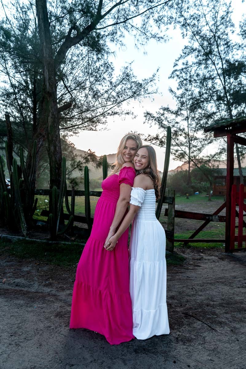 foto da mãe com a debutante