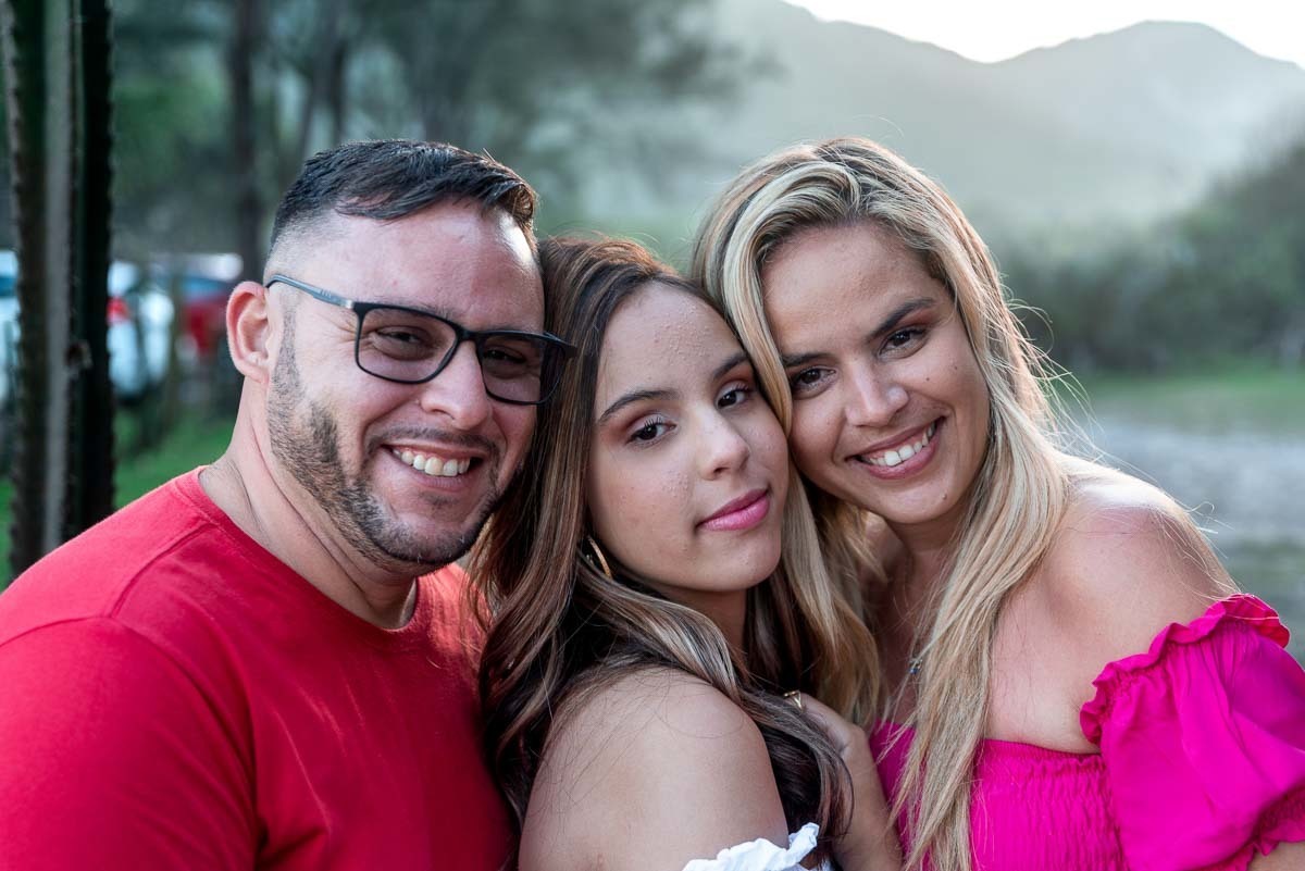 ensaio de debutante com a família