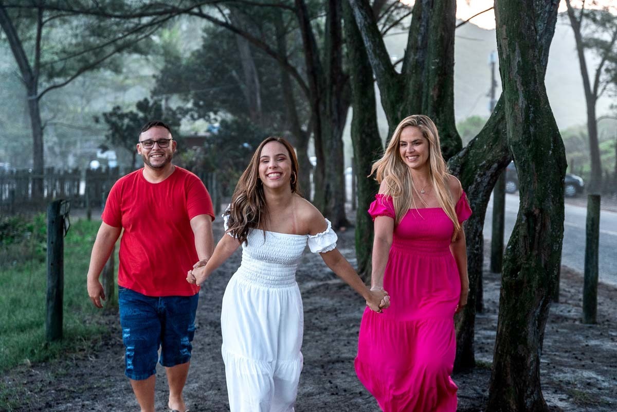 foto de debutante com os pais