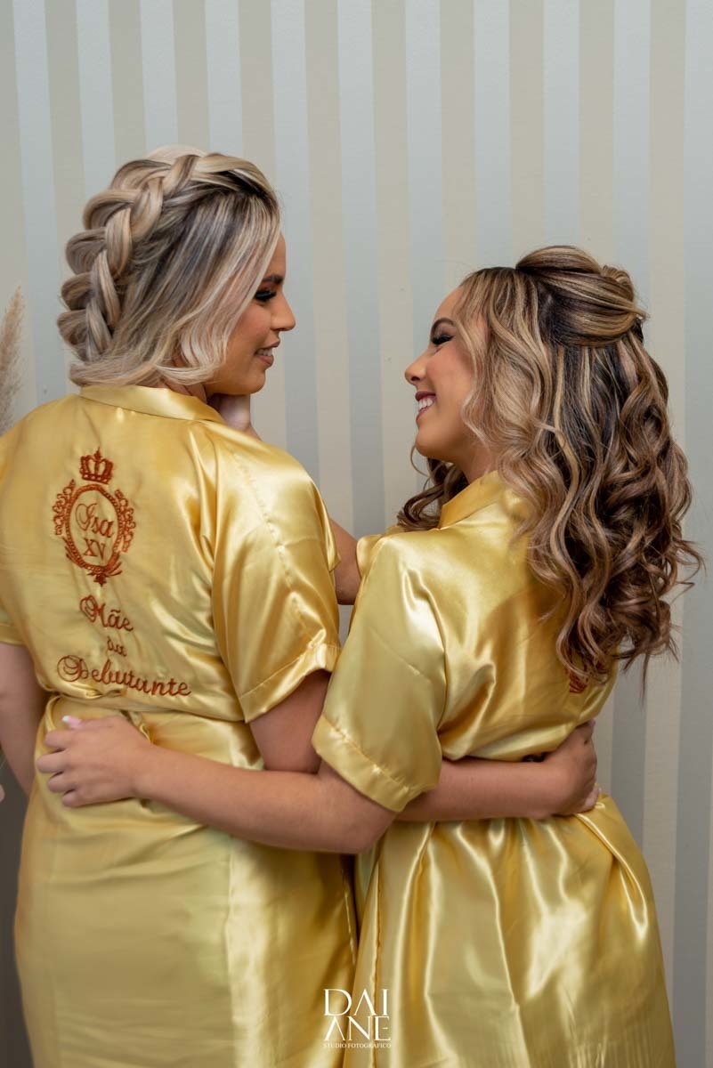 debutante linda no seu making of