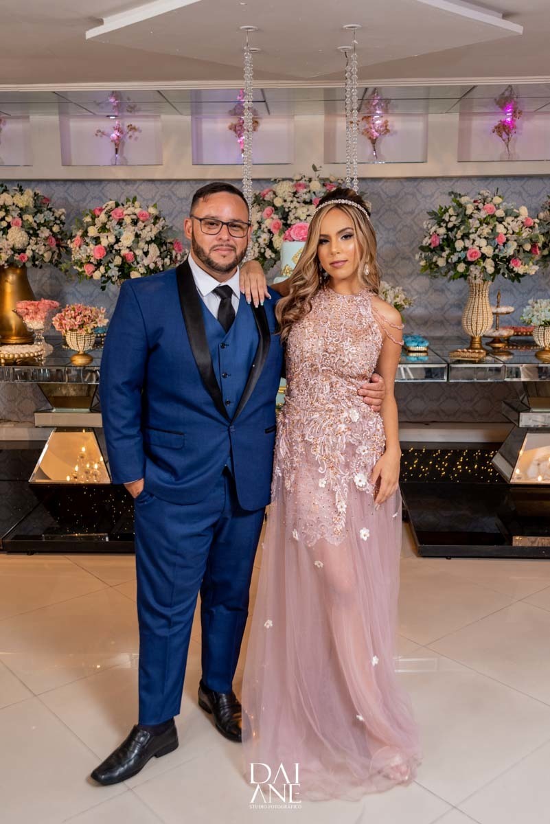 debutante linda com o pai