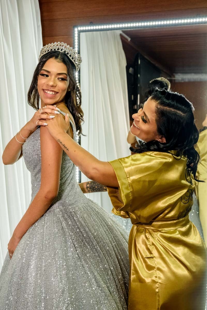 momento de mãe e filha