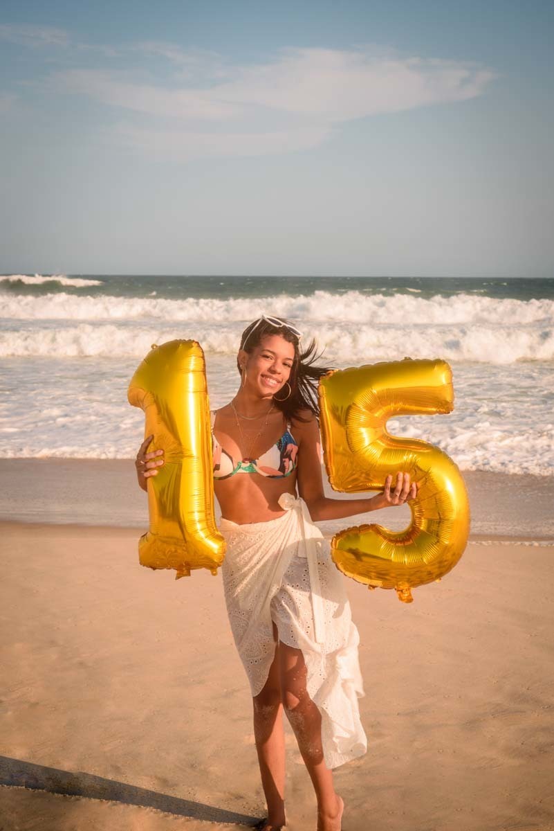 ensaio de 15 anos com numero