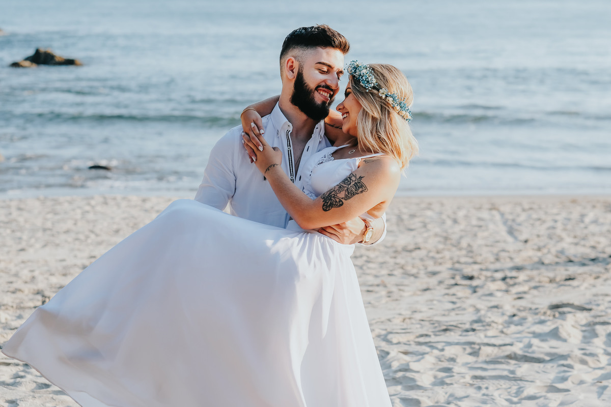 Ensaio pre-wedding Praia de São Pedro - Millena e Esthevan