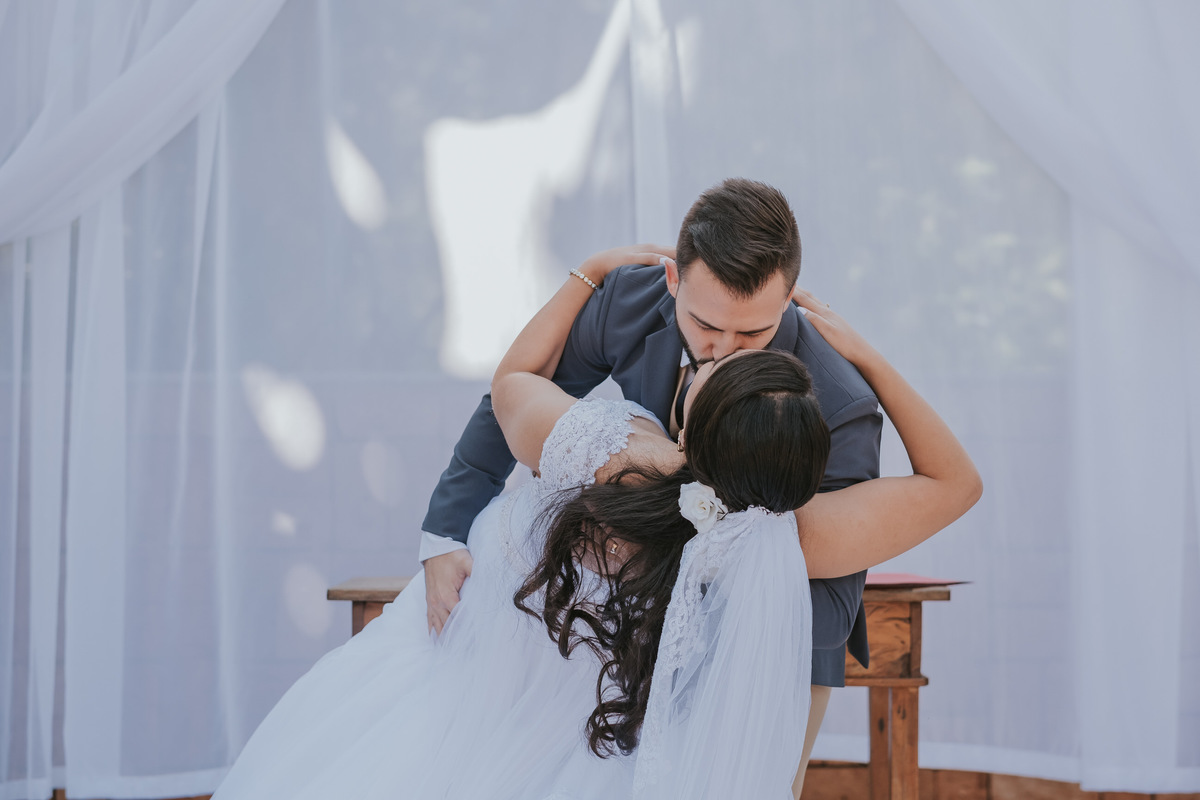 beijo casamento Espaço Vista Verde Ribeirão