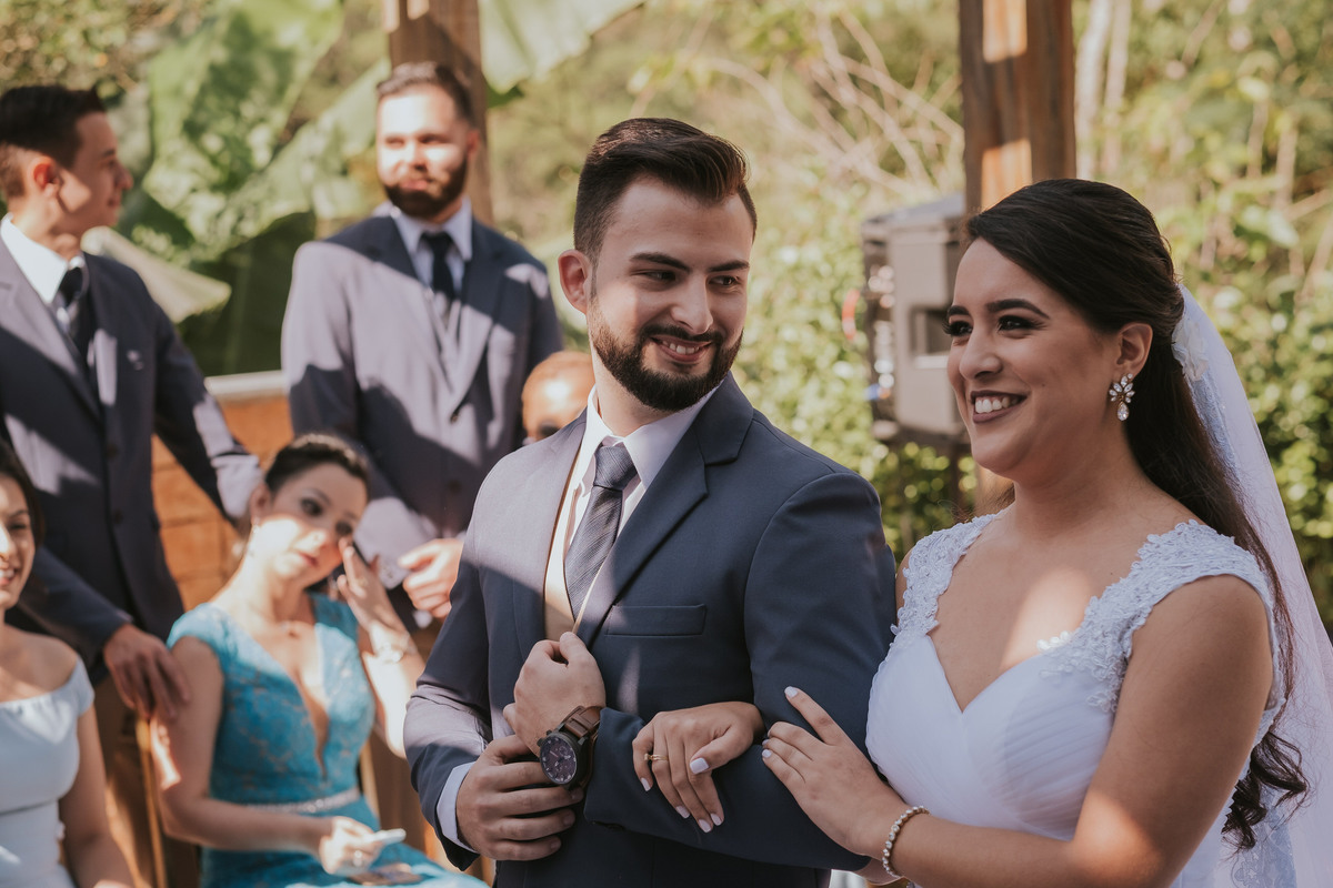 primeiro olhar do noivo casamento Espaço Vista Verde Ribeirão