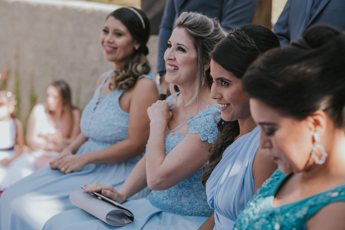 madrinhas emocionadas casamento Espaço Vista Verde Ribeirão