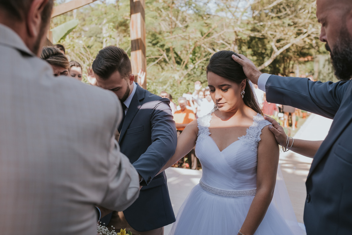 benção dos pais e pastores  casamento Espaço Vista Verde Ribeirão
