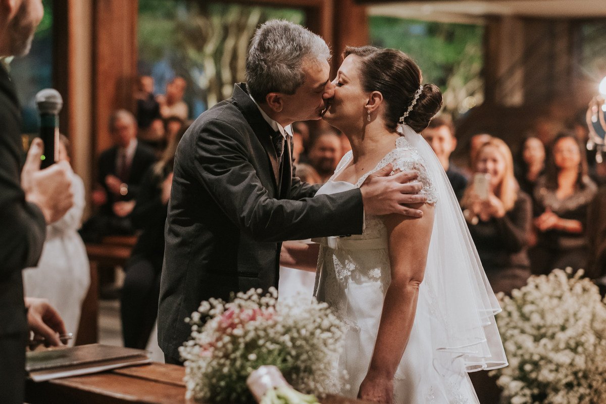 beijo casamento Sítio São Jorge Buffet e Eventos