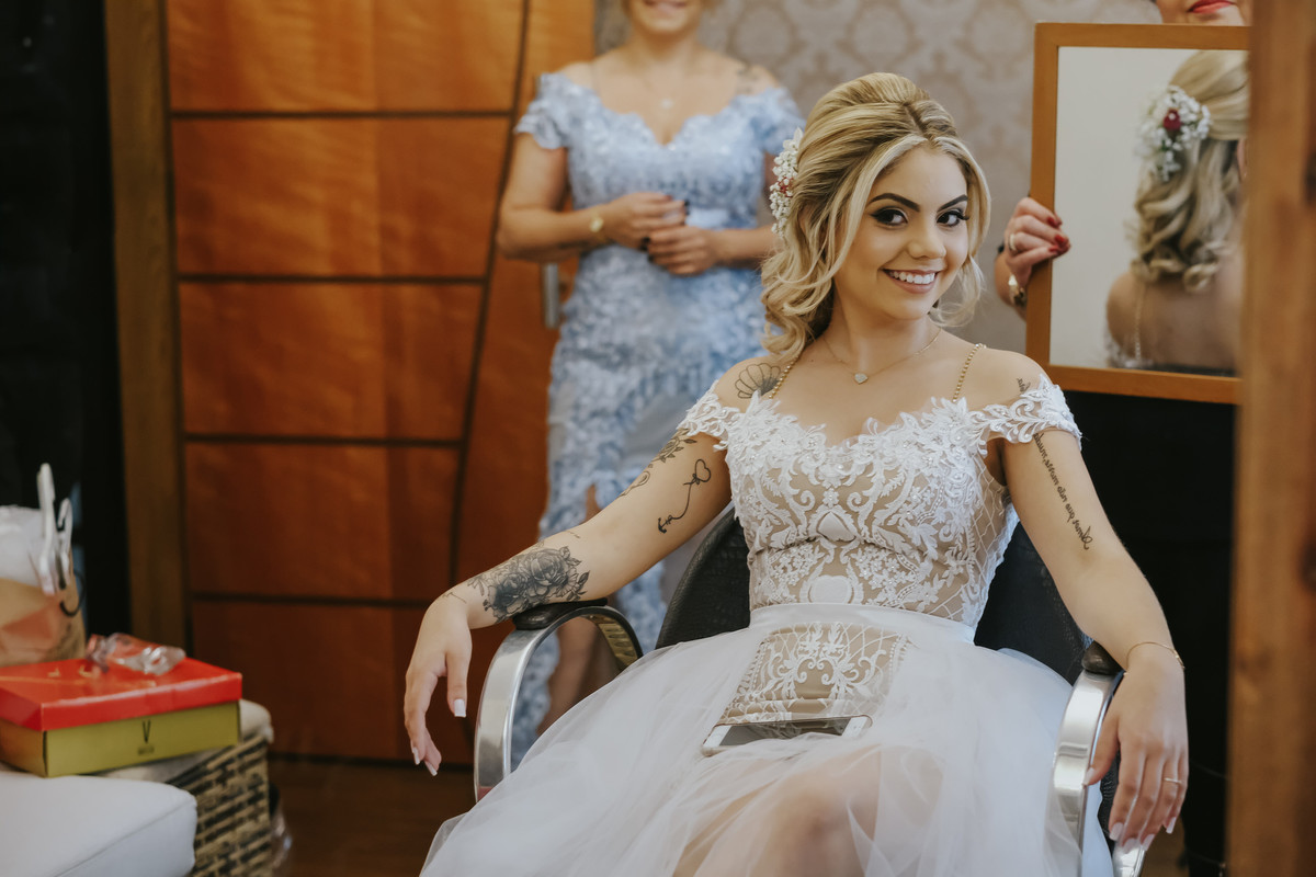 penteado pronto dia da noiva Cleide Kayo  casamento Millena e Esthevan