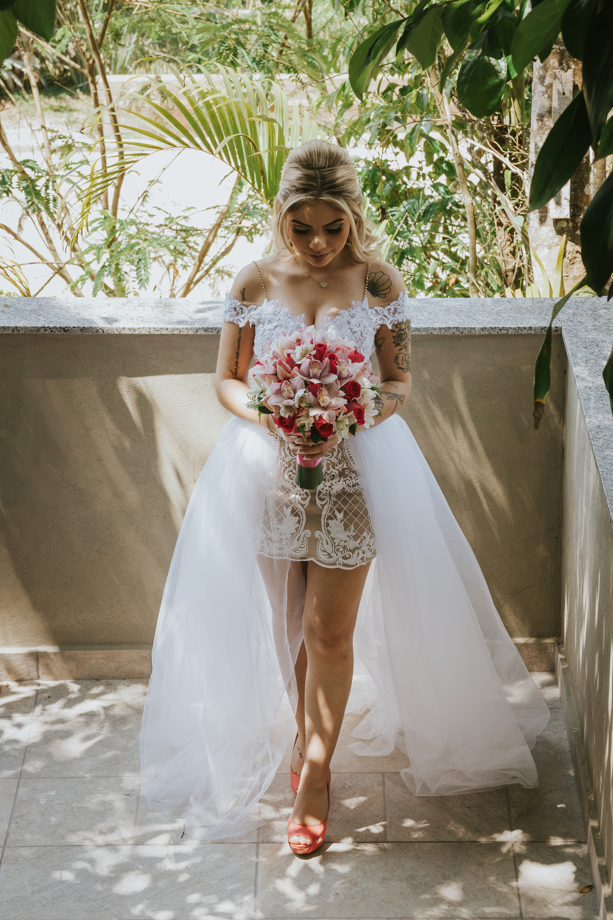 momentos antes da entrada  Espaço Verde casamento Millena e Esthevan