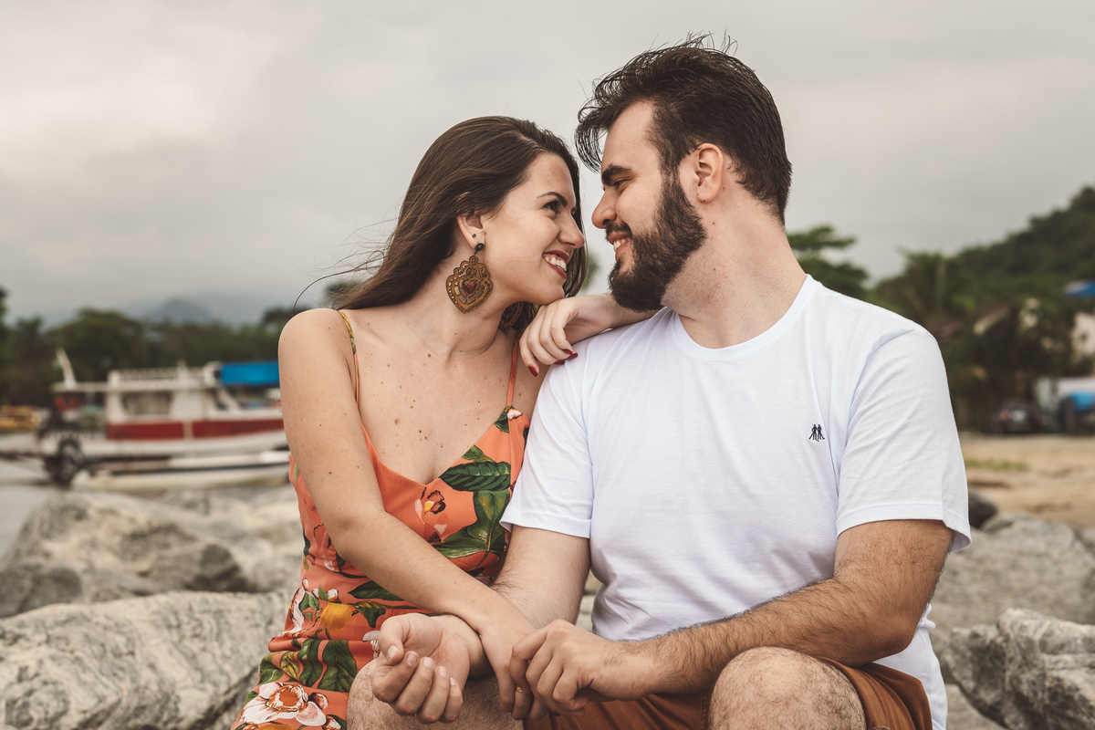ensaio Juliane e Paulo Paraty RJ canal barcos