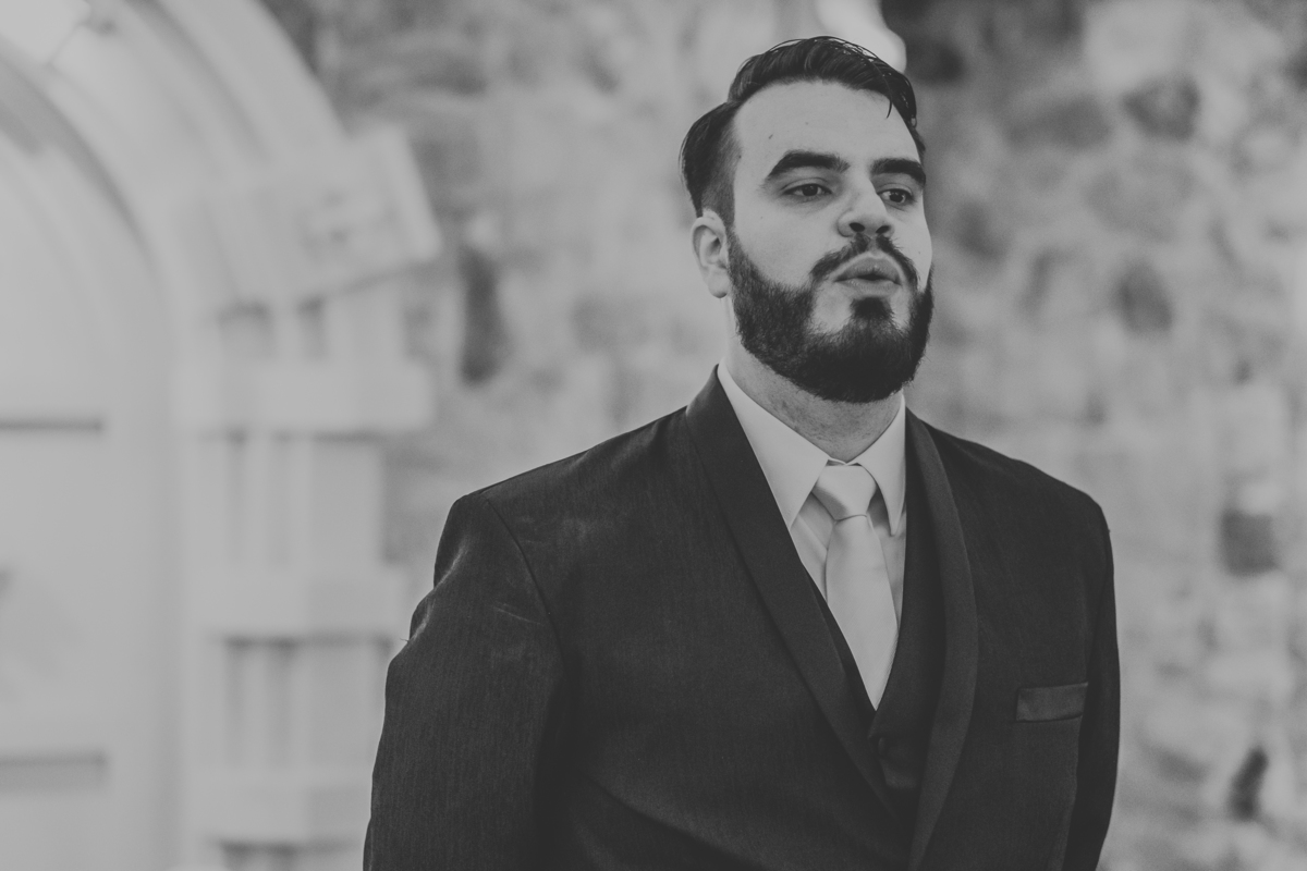 Noivo esperando a noiva Monte Castelo Eventos