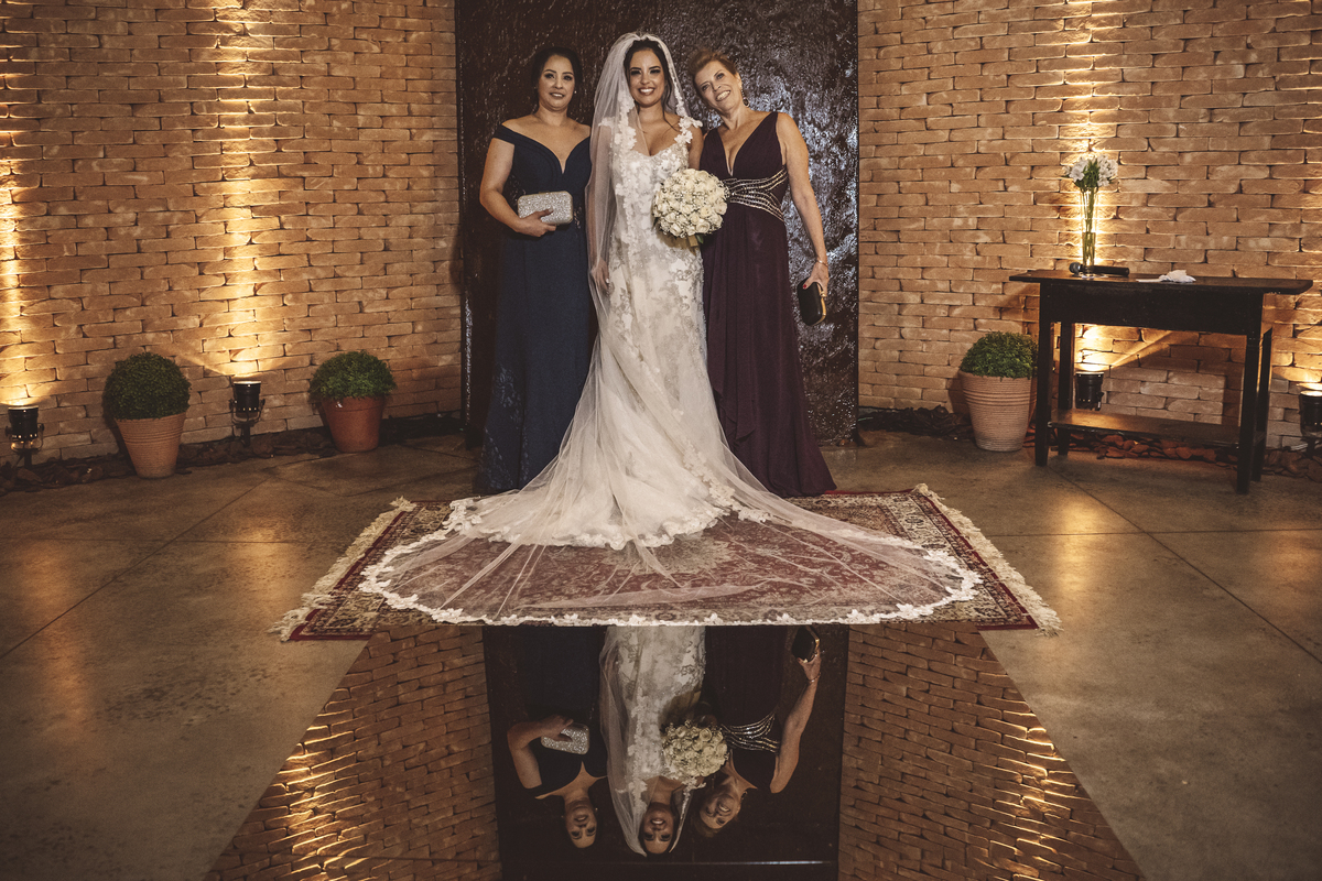 noiva com a mãe e sogra Napoleão Buffet São Bernardo 