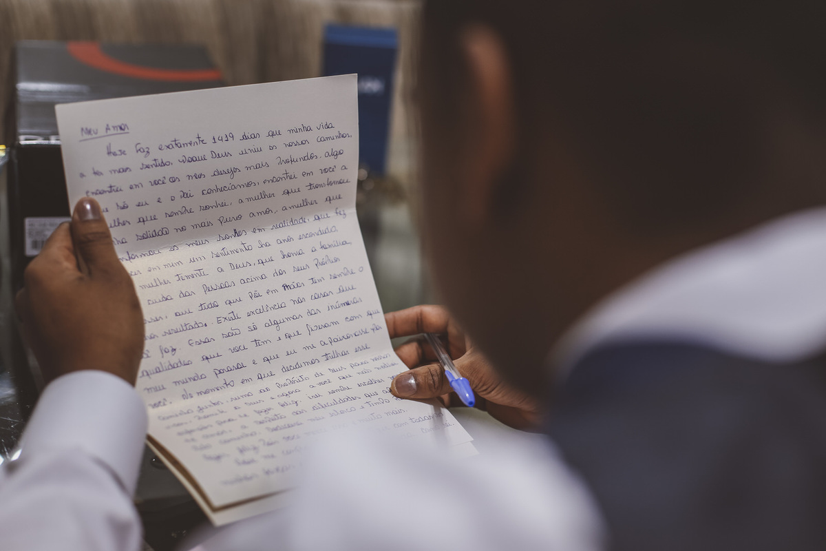 noivo revendo os votos casamento Jiuvan e Thuany Recanto Santa Rita